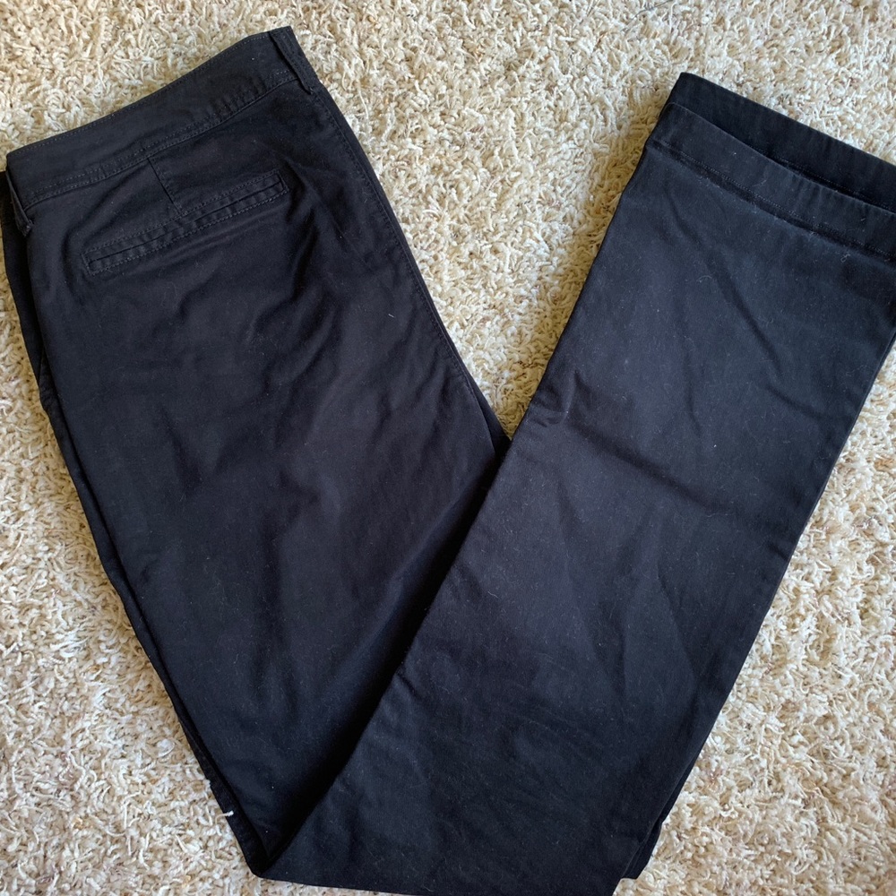 Old Navy Solid Black Work Slacks Pants